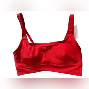 Shade and Shore Red Tank Bikini Top S NWT
